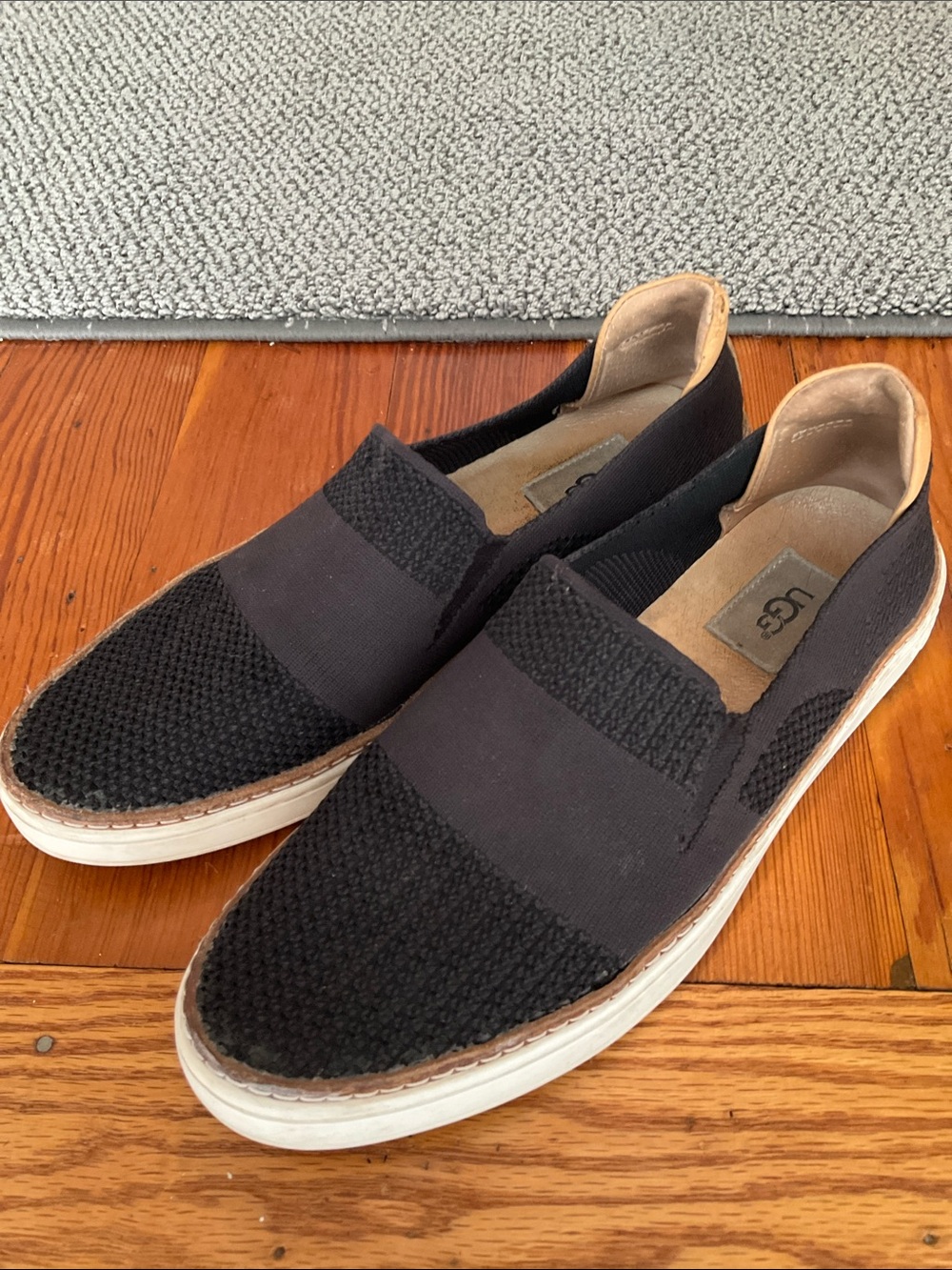 UGG black slip on shoes